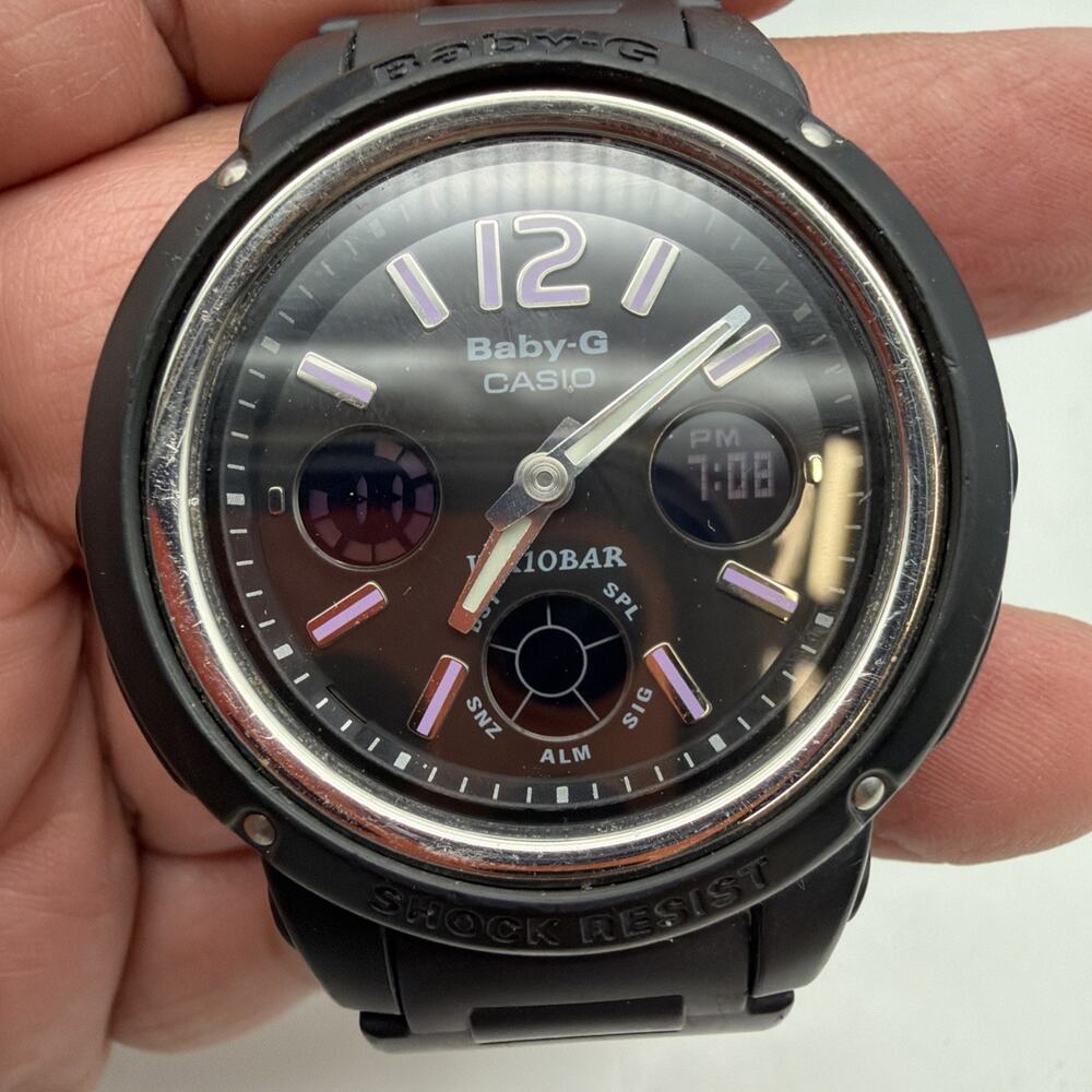 Casio Baby-G BGA-150 Black Analogue Digital G-Shock Watch Module 5257 Working